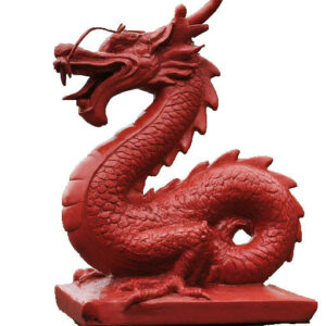 statue of a Chinese red dragon