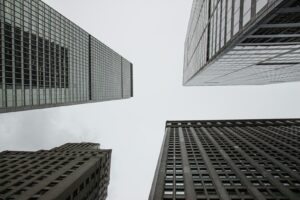 low angle photography of high rise buildings